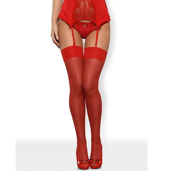 Obsessive Stockingss800 - Red - L/Xl - Lucidtoys