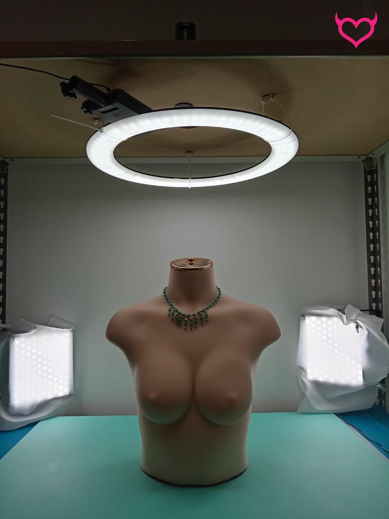 Female Jewellery Display Bust - Soft TPE Mannequin Torso - Necklace & Accessory Stand - 45cm video