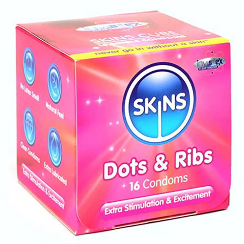 Skins Condoms Dots & Ribs Cube 16 Pack video