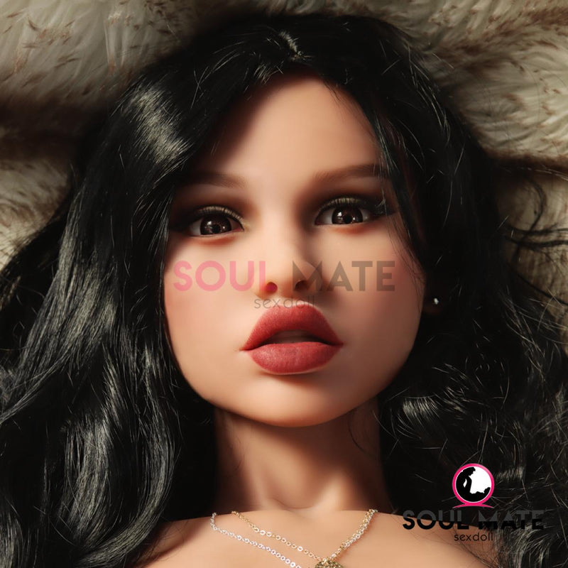SoulMate Dolls - Dalia  Head -  Silicone Sex Doll Head - Implanted Hair - Tan video