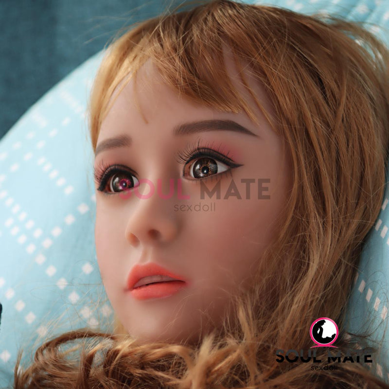 SoulMate Dolls - Novah Head -  Silicone Sex Doll Head - Implanted Hair - Tan video