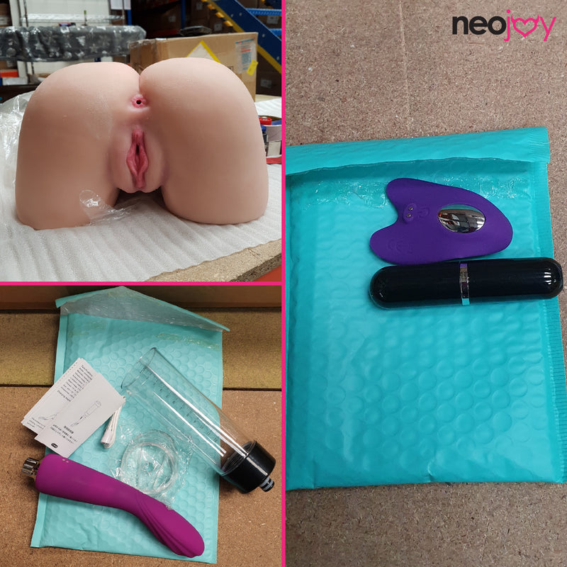 Neojoy Big Butts - Sex Doll Torso - Vibrator - Dildo With Male Cup video