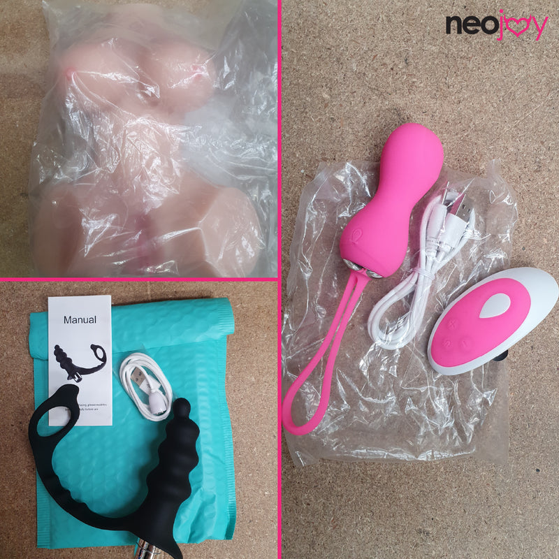 Neojoy Sex Doll Female Torso - Anal Beads Vibrator - Sex Doll Head - Vibrator video