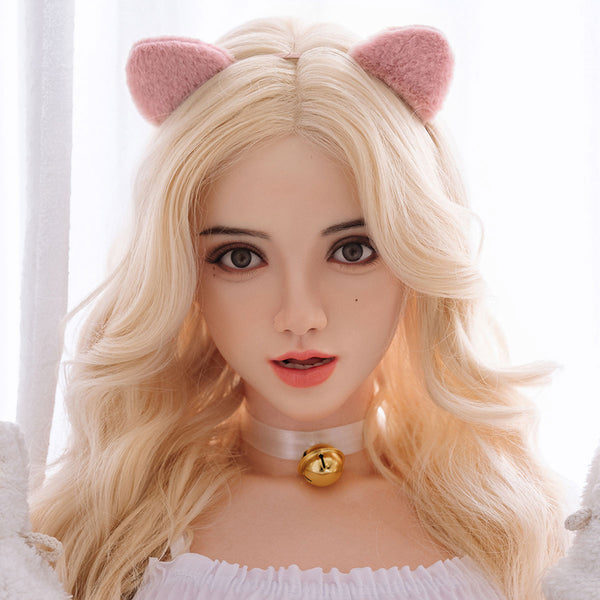 [HEAD-SY-M35-NATURAL-SILICONE-BROWN-M16-IMPLANTED HAIR-MOVABLE JAW]