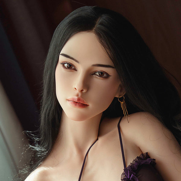 [HEAD-SY-S28#-NATURAL-SILICONE-BROWN-M16-IMPALNTED HAIR]