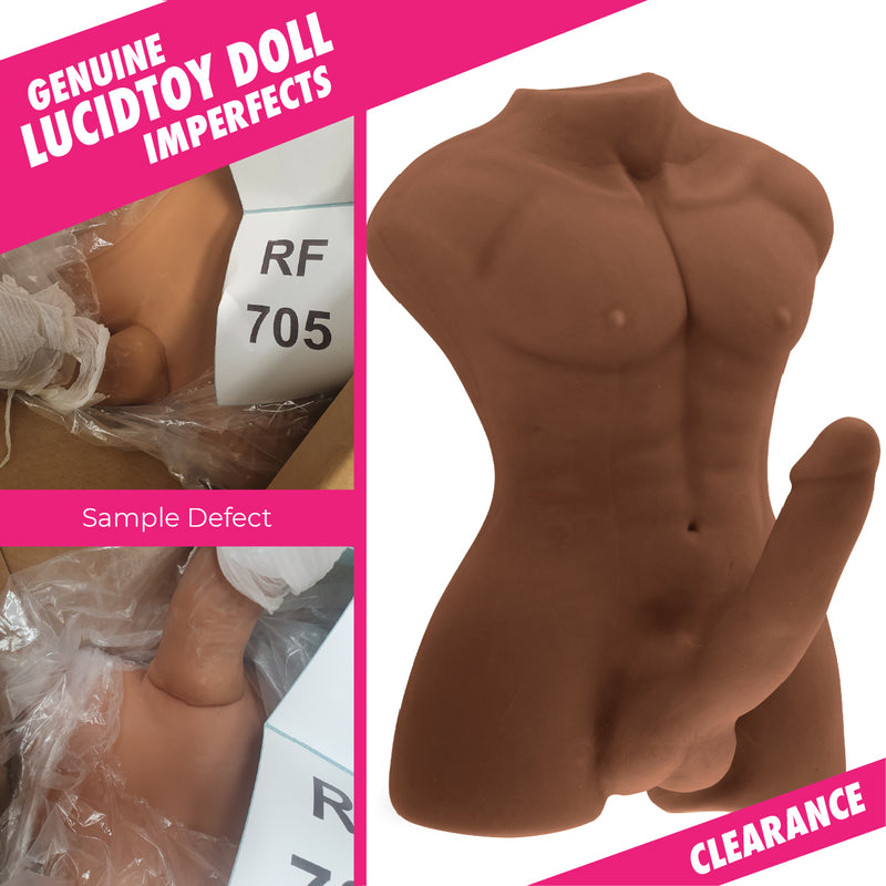 RF705 - Clearance item - Neojoy Realistic Dildo Male Sex Doll TPE - Brown 8.9 KG video
