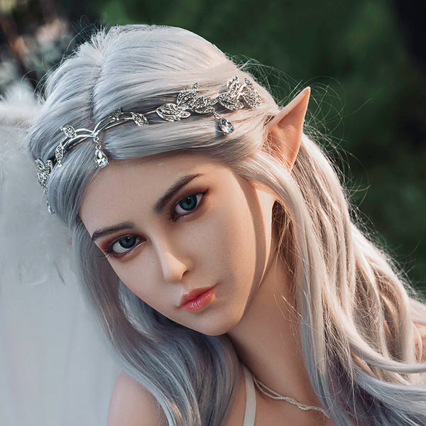 [HEAD-SY-S19#-NATURAL-SILICONE-BROWN-M16-IMPLANTED HAIR]