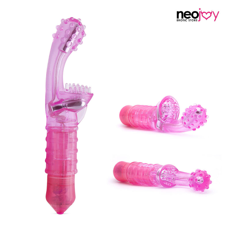 Neojoy G-Clit Jelly Tickler Clitoral Vibrator 10-Speed Functions Soft TPE - Pink video