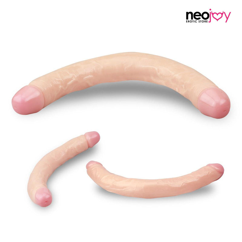 Neojoy - Realistic Double-Ended Dildo PVC - Flesh - 44.5cm - 17.5 inch video