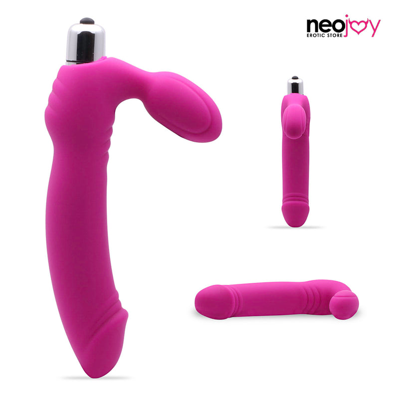 Neojoy Double Dildo Vibrator Insertable - Large Pink video