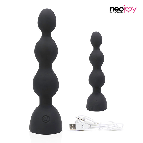 Neojoy Double Vibe Beads - 10 Speeds Anal Vibrator - Silicone Butt Plug Prostate Massager - Adult Sex Toy