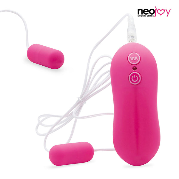 Neojoy Vibrating Bullet Clitoral Vibrator 10-Speed Functions Soft ABS - Pink