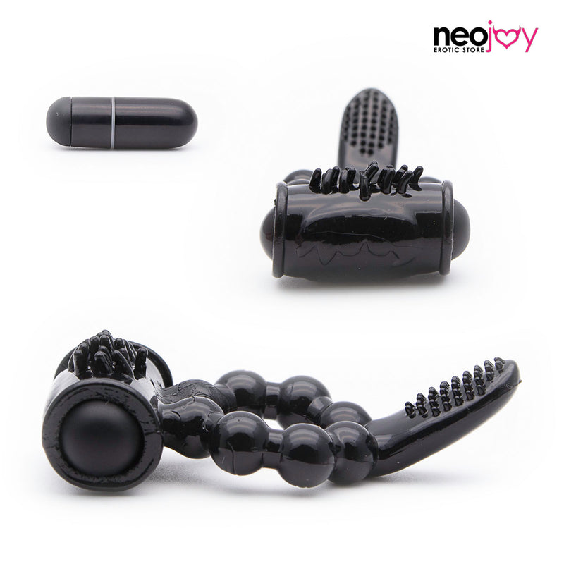 Neojoy Bullet Beaded Ring Jelly Cock Ring Erection Enhancer Clitoral Bullet Vibe video