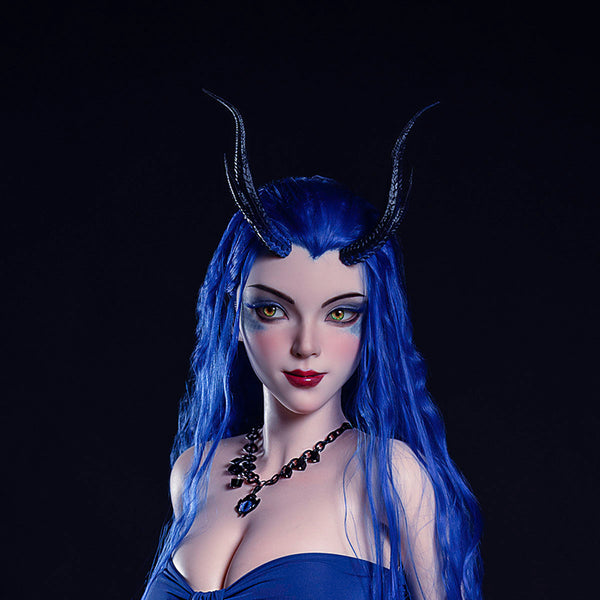 [HEAD-SY-S36#-NATURAL-SILICONE-BROWN-M16-IMPLANTED HAIR]