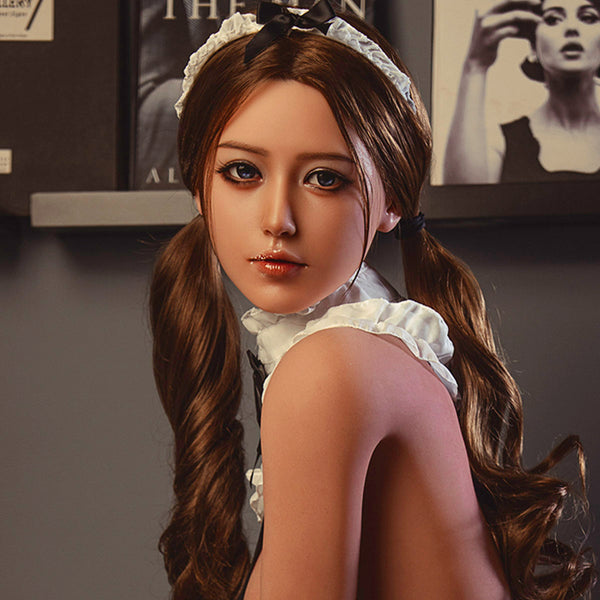 [HEAD-SY-316#-TAN-SILICONE-BROWN-M16-IMPLANTED HAIR]