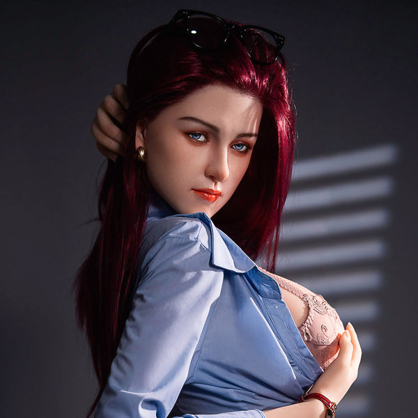 [HEAD-SY-251#-NATURAL-SILICONE-BROWN-M16-IMPLANTED HAIR]