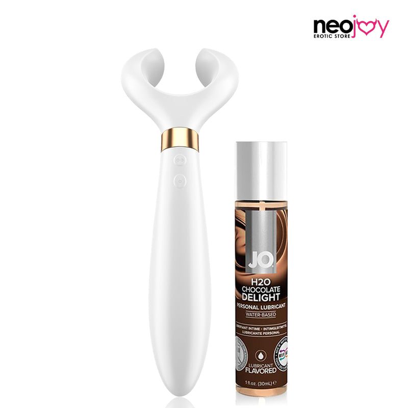 Satisfyer Partner Multifun Vibrator 3 - White Silicone Multi-Use Vibrator + Lube video