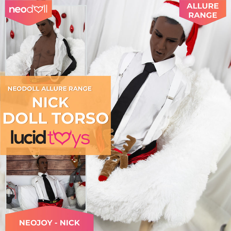 Neodoll Allure - Nick Head With Male Sex Doll Torso - Black - 17cm/23cm Dildo video
