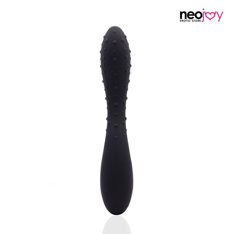 Neojoy - Silicon Dotted Double Ended Anal Dildo - Black - 19cm - 7.5 inch video