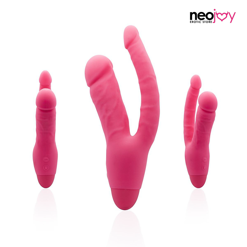 Neojoy Double Trouble Clitoral Vibrator Silicon 10 Speeds - Pink video