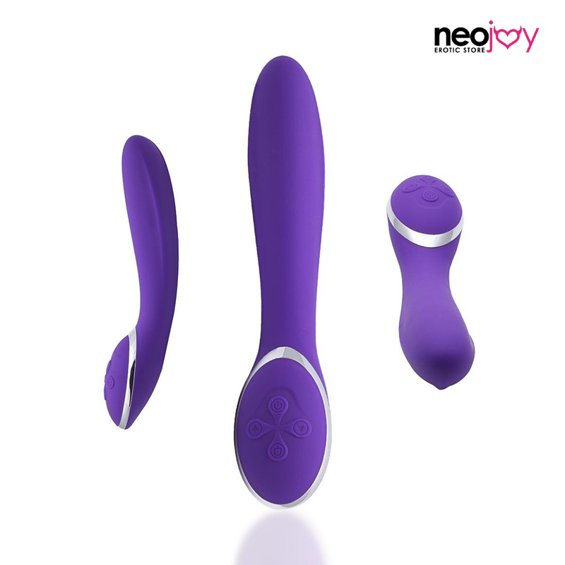 Neojoy G-spot Food-grade Silicone magnetic Rechargeable 12 Functions Vibrator - Purple video