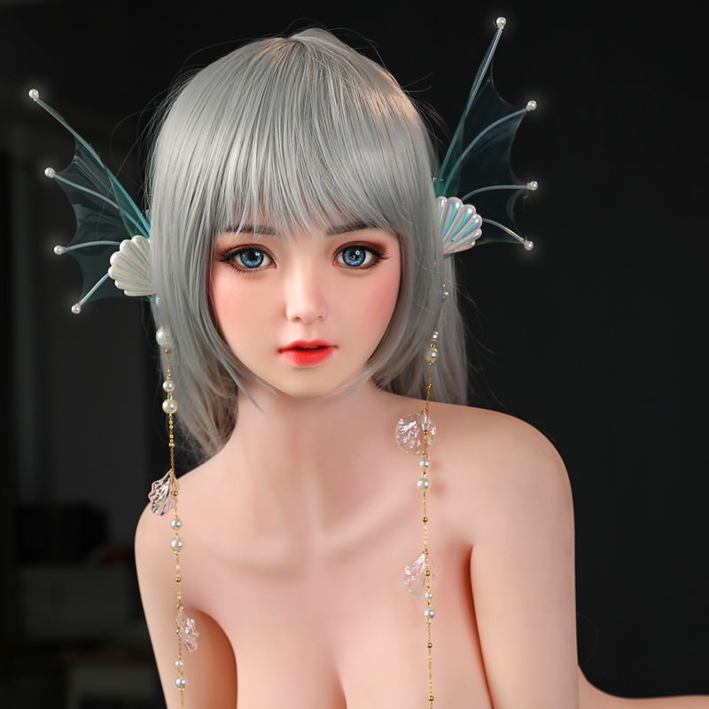 Fire Doll - Justine - Sex Doll Head - Implanted hair - Movable Jaw - Natural video