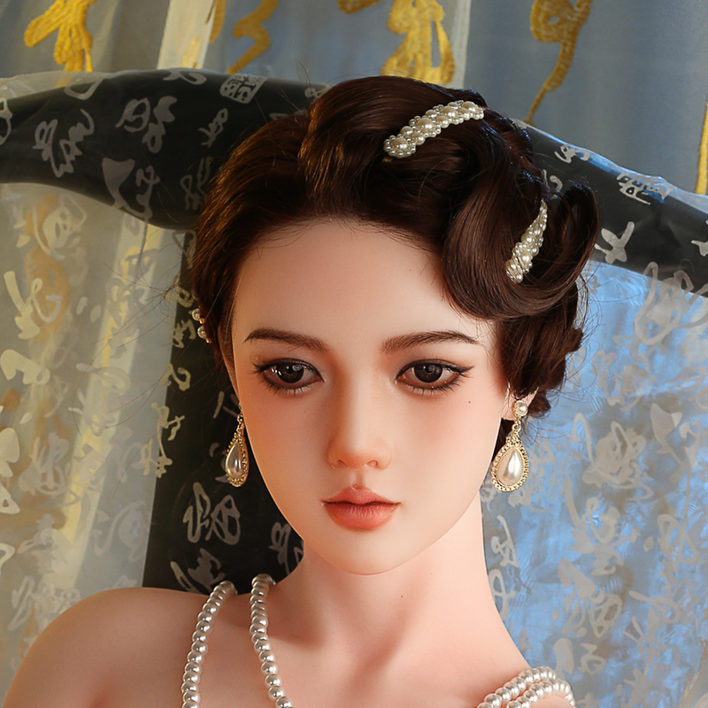 Fire Doll - Rikki - Sex Doll Head - Implanted hair - Movable Jaw - Natural video