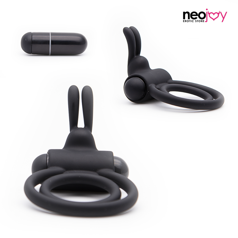 Neojoy Balls-Cock Vibe Ring Silicone Cock and Balls Double Ring Erection Enhance video