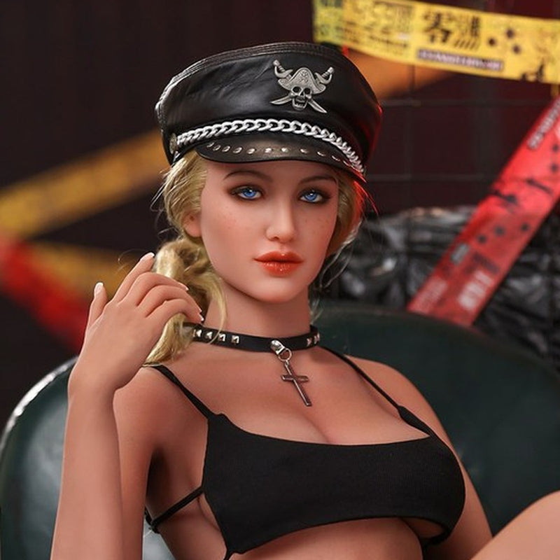 Orangein G44 - AI Chat Movable Jaw Silicone Sex Doll Head - Implanted Hair - M16 Compatible - Tan video