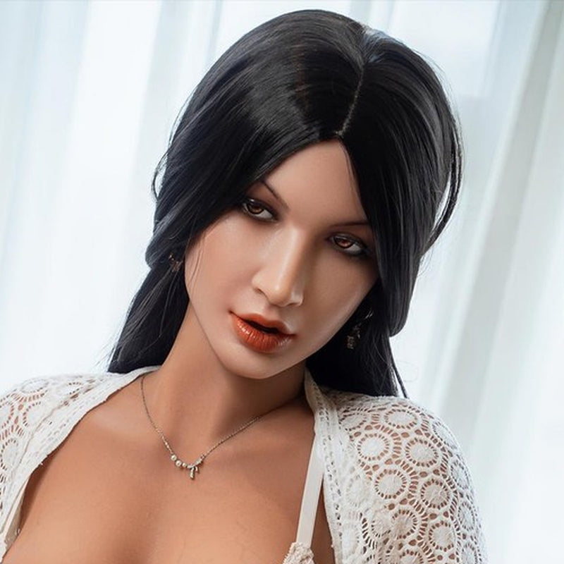 Orangein G46 - AI Chat Movable Jaw Silicone Sex Doll Head - Implanted Hair - M16 Compatible - Tan video