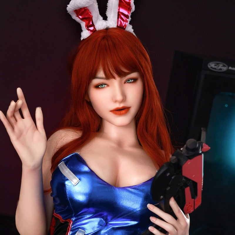Orangein G18 - AI Chat Movable Jaw Silicone Sex Doll Head - Implanted Hair - M16 Compatible - White video