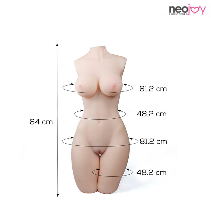 Neojoy - Big half body Sex Torso With Bionic Joint & Waist Skeleton - 15kg - Natural - Lucidtoys