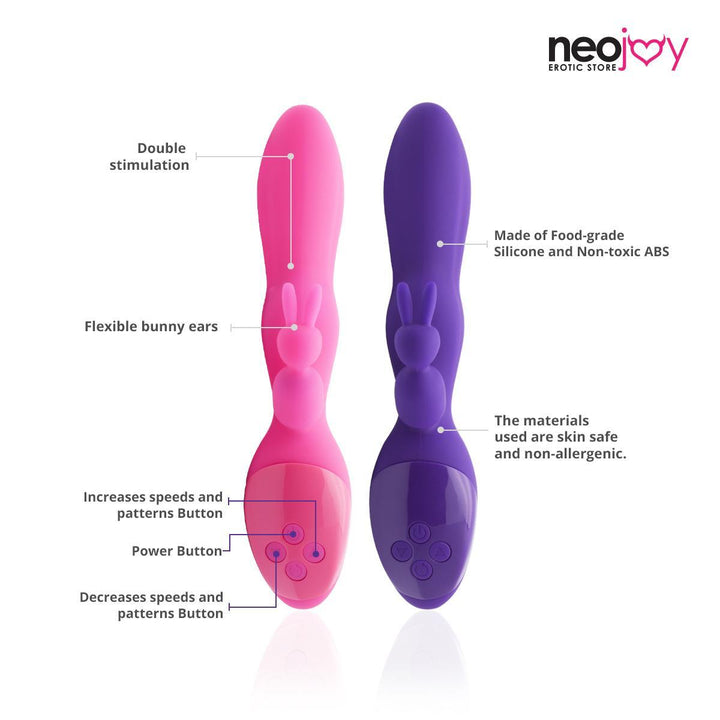 Bunny Rabbit Vibrator | 12-Speeds | Sex Toys | Neojoy | Sub-5