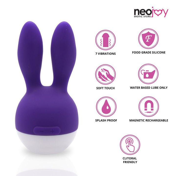 Neojoy Nip-Clit Silicone Clitoral Vibrator USB Rechargeable 7-Speed Functions - Purple Clitoral Vibrators - lucidtoys.com Dildo vibrator sex toy love doll