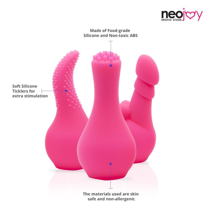 Neojoy Silicone Vibrator Sleeves - Wand Vibrator Attachments Wand - lucidtoys.com Dildo vibrator sex toy love doll