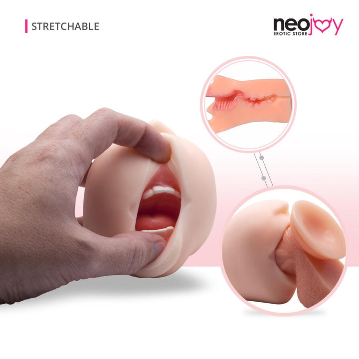 Neojoy Mouth shaped Stroker Pocket Pussy - Flesh - 16cm Hand Masturbators - lucidtoys.com Dildo vibrator sex toy love doll