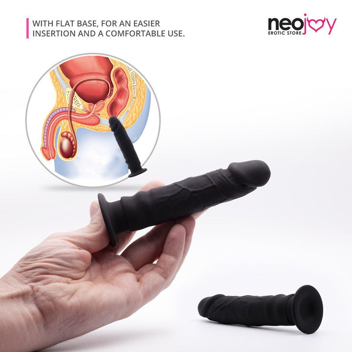 Neojoy Realistic Anal Dildo Silicone Black - 5.5 inch - 14cm Anal Dildos - lucidtoys.com Dildo vibrator sex toy love doll