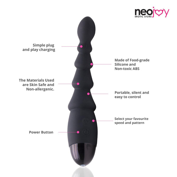 Neojoy 10- Vibration Speed Silicone Beaded Slim Prober