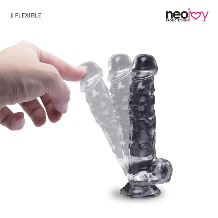 Neojoy Jelly-Soft Crystal Dildo Transparent - 23 cm - lucidtoys.com