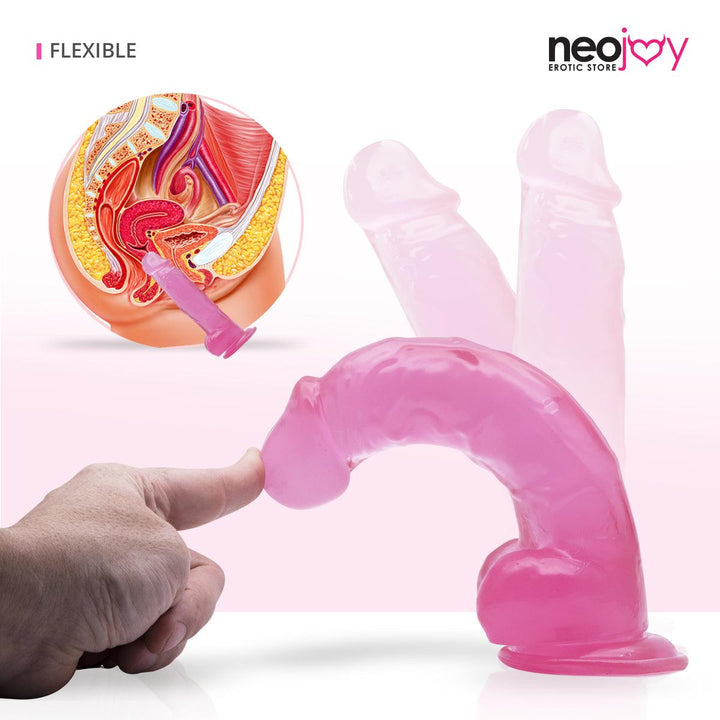 Neojoy Jelly-Soft Crystal Dildo Pink - 23 cm Dildos - lucidtoys.com Dildo vibrator sex toy love doll
