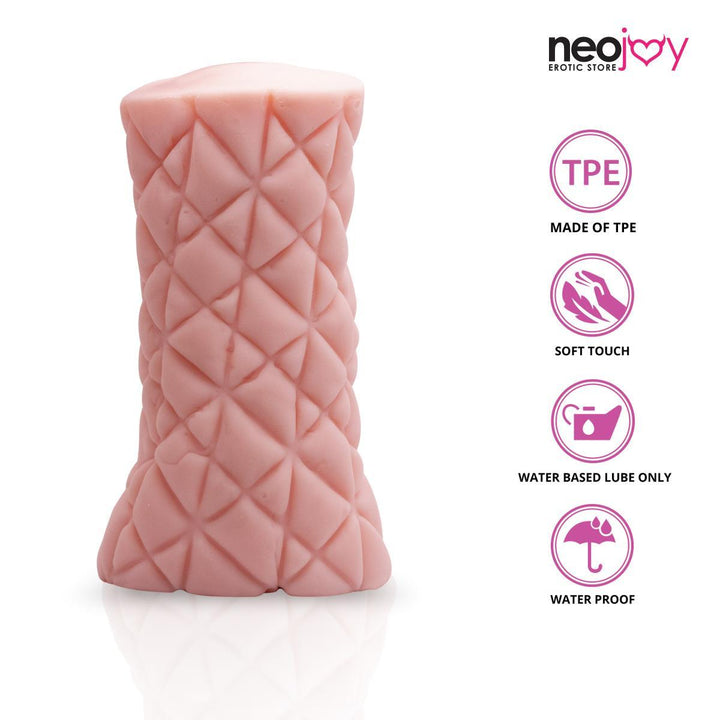 Neojoy Male Masturbator TPE Realistic Vagina & Ass - Flesh - 6 inch -15cm - Lucidtoys