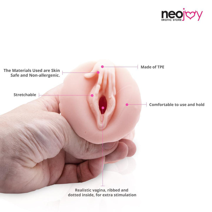 Neojoy Smart Waist Masturbator TPE Realistic Vagina & Ass - Flesh - Lucidtoys
