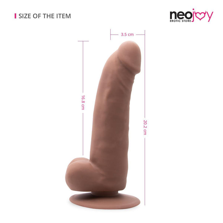 Neojoy Real-Feel Silicone Dong Dildo Brown with Suction Cup 15cm - 5.9inch Dildos - lucidtoys.com Dildo vibrator sex toy love doll