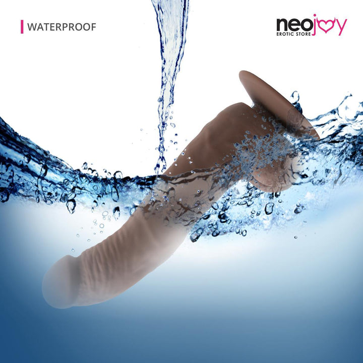 Brown Curvy Dildo | Skinlike Silicon with Suction Cup | Neojoy -Waterproof