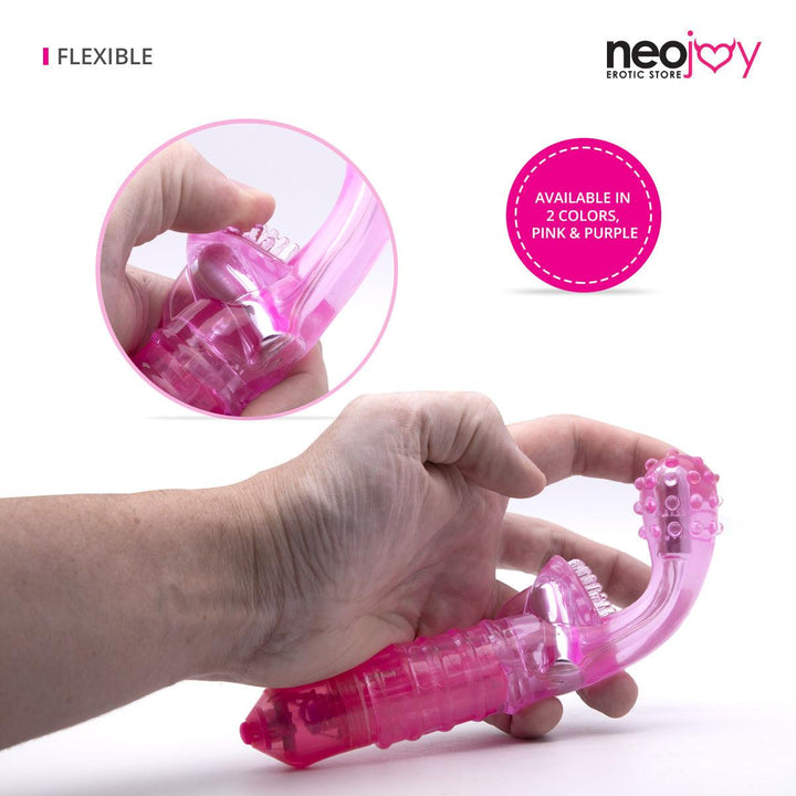 Neojoy G-Clit Jelly Tickler Clitoral Vibrator 10-Speed Functions Soft TPE - Pink G-spot - lucidtoys.com Dildo vibrator sex toy love doll