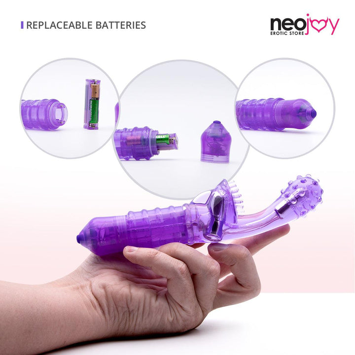 Neojoy G-Clit Tickler 10- Vibration functions Silicone G-spot Clitoral Vibartor - Purple G-spot - lucidtoys.com Dildo vibrator sex toy love doll