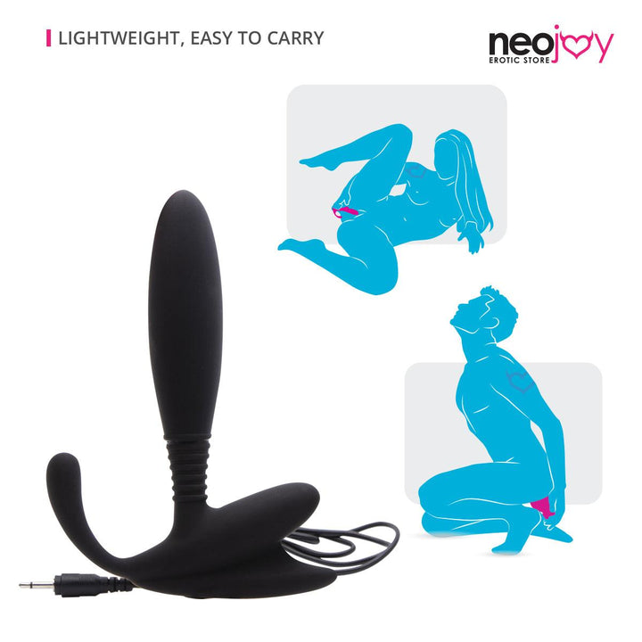 Neojoy Prostate - Spot Player Black Massager Silicon - Black - 12 cm - 4.7 inch Prostate Massagers - lucidtoys.com Dildo vibrator sex toy love doll