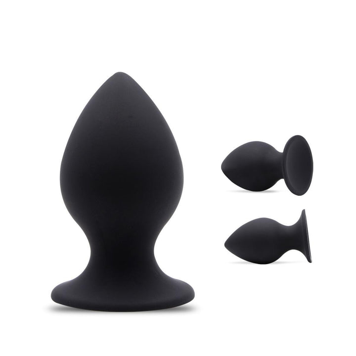 Neojoy Silicone Butt Plug With Suction Cup Base - Black - Lucidtoys