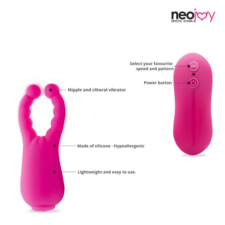 Neojoy Multi-Vibes 10 vibration speeds Silicone Clitoral Vibrator - Pink Clitoral Vibrators - lucidtoys.com Dildo vibrator sex toy love doll