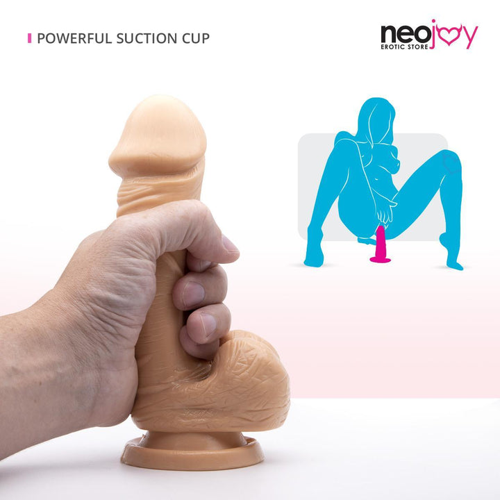 Neojoy - Realistic Dildo TPE With Suction Cup - 18.8cm - 7.4 inch